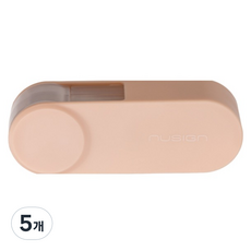 누사인 스윙 접이식 회전형 수정테이프 5mm x 6m, 피치핑크, 5개