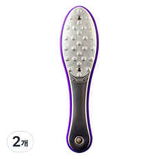 스노우스노우 양면 스테인레스 풋파일 발 각질 제거기 퍼플, 2개, 1개입