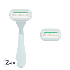 Medicit 5 刀片女士手動剃須刀藍色 + 替換頭, 2組