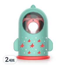 Meevil 兒童趣味人物指甲鉗套組, 綠色火箭, 2組