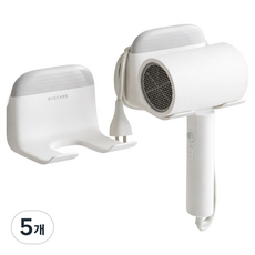 이고다 모던핏 욕실 드라이기 거치대, 크림 화이트, 5개