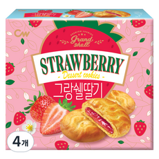 청우식품 그랑쉘 쿠키 딸기 10p, 4개, 195g