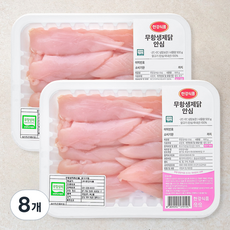 한강식품 무항생제 인증 닭안심 (냉장), 500g, 8개