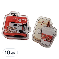 Moneyfull 咖啡廳用品 設計夾子 3號 2件組, 10套, 4.5 x 5.5 cm, 2入