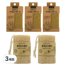 유하우스 사이잘 수세미 2p x 3개 + 루파 수세미 2P 세트, 3세트