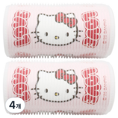 三麗鷗卡通明星 HELLO KITTY 愛心大髮捲, 4個, 粉紅色