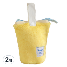 特別商店 毛絨大容量站立式筆袋收納包, 粉彩黃, 2個