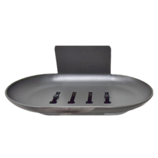 i LIFE 肥皂瀝水盒-消光黑, 消光灰, 1組