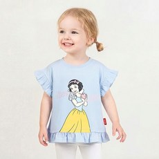 밀크마일 디즈니 백설공주 프릴 크롭 티셔츠