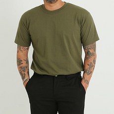 파이브라지 빅사이즈 베이직 무지 통기성 반팔 티셔츠 20수