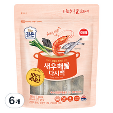 해표 새우해물 다시팩, 90g, 6개