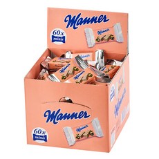 Manner 迷你威化夾心酥禮盒 榛果口味 60入裝, 900g, 1盒