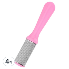 블루코지 양면 스테인레스 발 각질제거기 핑크, 60g, 4개, 1개입