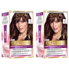 L'OREAL PARiS 巴黎萊雅 台灣公司貨 優媚霜三重護髮雙管染髮霜, 4 自然棕