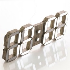 플라이토 3D LED 인테리어 LG 칩셋 습도 측정 벽시계 대리석 시즌3 38cm + 선물용 케이스, 크리마 그레이