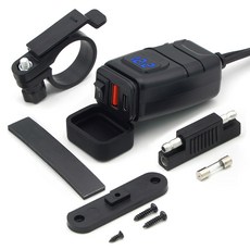 ACEPEED 機車防水快速充電器 QC3.0 USB 18W + C型 30W 套組 C87, 1套