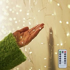 지네전구 가랜드 LED 줄조명 웜 화이트 250구, 투명와이어 + 웜화이트조명, 8.5m, 1개