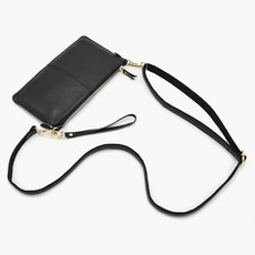 Lulu Bag 牛皮旅行斜揹包 + 配件, 黑色 + 隨機出貨