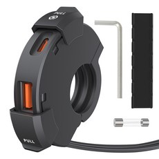 ACEPEED 摩托車圓形高速充電器 USB + Type-C, 1個