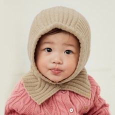 JumpingChickpea 幼兒保暖針織巴拉克拉瓦頭套