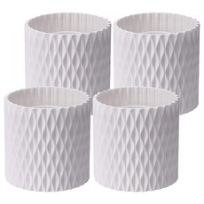 AHOYE 旋轉格紋化妝品文具桌面收納盒, 4個, 單一顏色