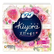 SOFY 蘇菲 日本原裝進口 Kiyora 舒爽清香護墊 玫瑰香, 14cm, 72片, 1包