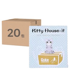 葉子小舖 紙箱貓咪便利貼 灰色小貓(藍紙) 可愛造型 辦公室文具 學生用品, 灰色小貓 藍紙, 30張, 20包