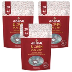 AKBAR 伯爵紅茶三角茶包, 2g, 20入, 3個