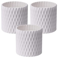 AHOYE 旋轉格紋化妝品文具桌面收納盒, 3個, 單一顏色