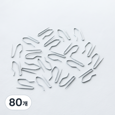 윈도우드레스 커튼핀 1.4cm × 2.6cm, 실버, 80개 실버, 80개