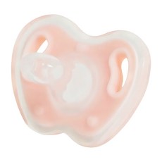 奇哥 CHIC BASICS 矽膠安撫奶嘴 舒眠 夜用扁頭款, 0個月以上, 杏桃粉, 1個