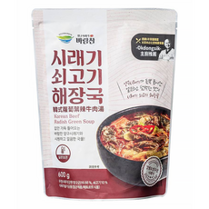Baramchan 韓式蘿蔔葉辣牛肉湯, 600g, 1包
