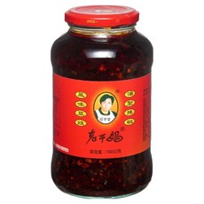 老干媽 風味豆豉油制辣椒，傳統釀造，香辣好滋味，廚房必備, 740g, 1罐