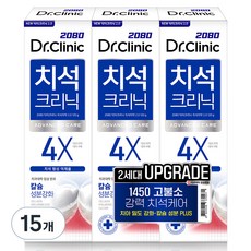 2080 닥터크리닉 고불소 1450 치석치약 2.0, 120g, 15개