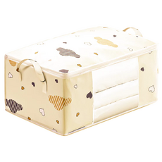 小 棉被收納袋 Set 米白雲朵小, 55 x 35 x 25cm, 3個裝, 1組