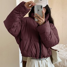 女款率性短版縮口科技羽絨外套 PD6020