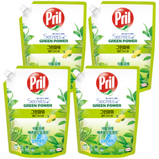 프릴 그린파워 레몬 그라스 주방세제, 1L, 4개