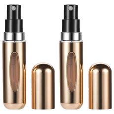 봉블리 원핸드 휴대용 향수 리필 케이스 5ml, 2개, 골드