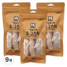 마도로스펫 반려동물 피그스틱 동결건조간식, 돼지등심, 20g, 9개