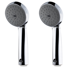 SAMWON COBRA 玫瑰鍍鉻蓮蓬頭, 銀色, 2個