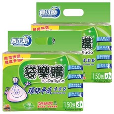 DailyGo 袋樂購 環保平底分解袋 RT-G1003 小(50 x 43cm) 3捲, 14L, 2包