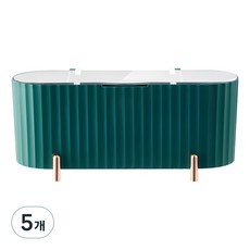 화장솜 퍼프 수납함, 그린, 5개