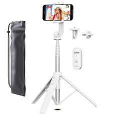 셀루미 155cm 롱레인지 무선 블루투스 올인원 삼각대 셀카봉, SEL-GT1550M, 화이트, 1개