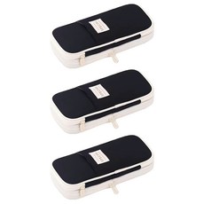 Eopu 粉彩感性風大容量鉛筆盒, 3個, 奶油黑