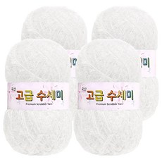 Yarna 高級菜瓜布編織線, 4個, 101 白色