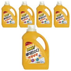 무궁화 브라이트 베이킹소다 액체세제, 5L, 5개
