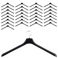 Codis 男用特大寬鬆版夾克衣架, 30個, 黑色