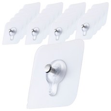 리빙홈디테일 홈 무타공 접착식 액자 시계 걸이 LHD-031, 투명, 20개