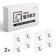 Daonsol 無痕黏貼掛勾, 透明, 1+1 SET (16P)