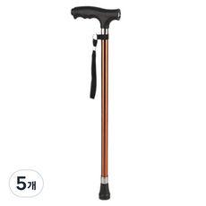 Dr.펠리스제이 LED 어르신 지팡이, 브라운, 5개
